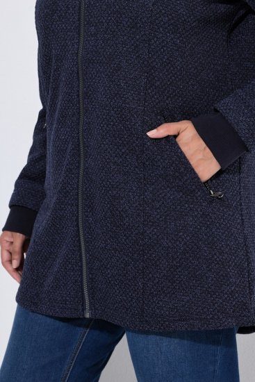 Ulla Popken 853577 Fleecejacke Dunkelblau - Jacken - Damenjacken in großen Größen
