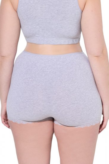 Ulla Popken 853631 Umstandsslips mit Spitze Grau meliert - Slips - 