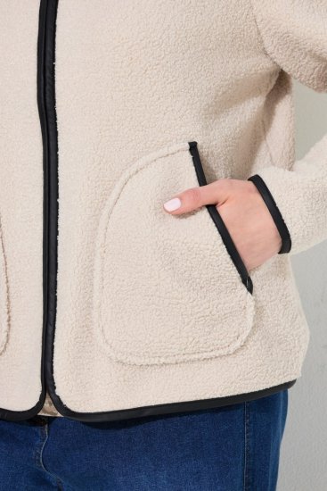 Ulla Popken 853685 Teddyjacke Champagner - Jacken - Damenjacken in großen Größen