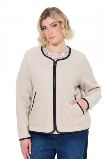 Ulla Popken 853685 Teddyjacke Champagner - Jacken - Damenjacken in großen Größen