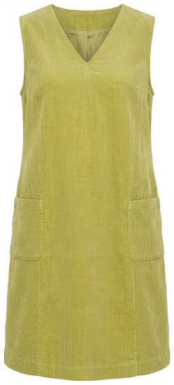 Ulla Popken 853697 Ärmelloses Cordkleid mit Taschen Hellgrün - Sommerkleider - Sommerkleider in großen Größen