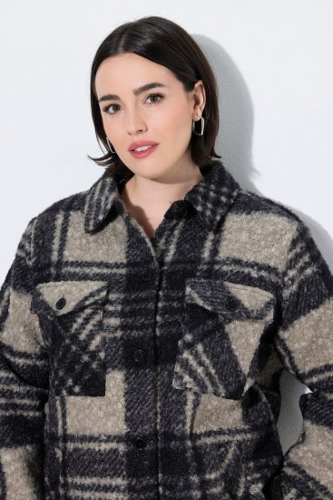Ulla Popken 853709 Teddyjacke Beige - Jacken - Damenjacken in großen Größen