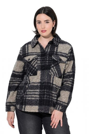 Ulla Popken 853709 Teddyjacke Beige - Jacken - Damenjacken in großen Größen