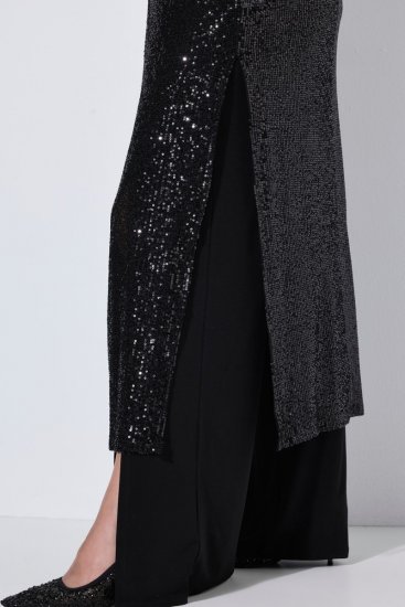 Ulla Popken 853770 Paillettenjacke Schwarz - Jacken - Damenjacken in großen Größen