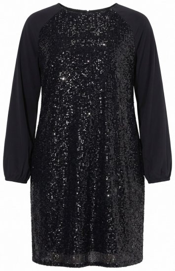 Ulla Popken 853871 Paillettenkleid Schwarz - Abendkleider - Abendkleider in großen Größen