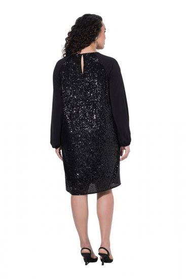 Ulla Popken 853871 Paillettenkleid Schwarz - Abendkleider - Abendkleider in großen Größen
