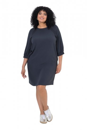 Ulla Popken 853946 Kleid mit 3/4-Ärmeln Oliv - Kleider - Kleider für alle Größen