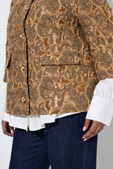 Ulla Popken 853996 Jacke Hellbraun - Jacken - Damenjacken in großen Größen