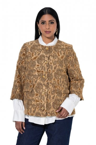 Ulla Popken 853996 Jacke Hellbraun - Jacken - Damenjacken in großen Größen
