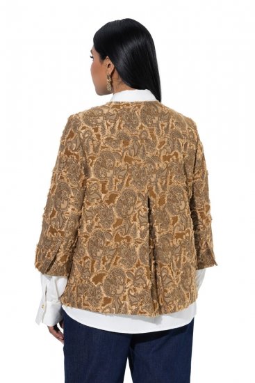 Ulla Popken 853996 Jacke Hellbraun - Jacken - Damenjacken in großen Größen