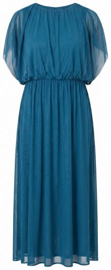 Ulla Popken 854031 Ärmelloses Maxikleid Petrol - Maxikleider - Maxikleider in großen Größen