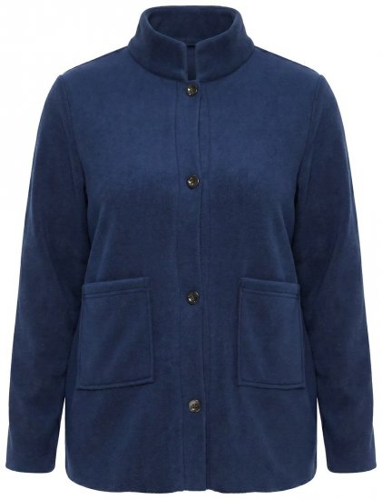 Ulla Popken 854200 Fleecejacke Dunkelblau - Jacken - Damenjacken in großen Größen