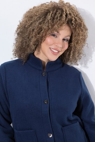 Ulla Popken 854200 Fleecejacke Dunkelblau - Jacken - Damenjacken in großen Größen