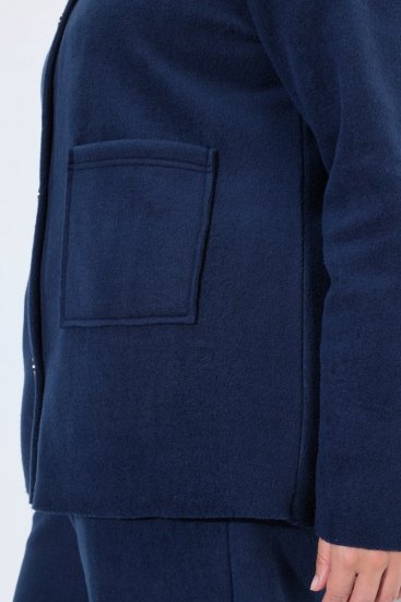Ulla Popken 854200 Fleecejacke Dunkelblau - Jacken - Damenjacken in großen Größen