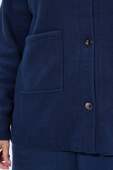 Ulla Popken 854200 Fleecejacke Dunkelblau - Jacken - Damenjacken in großen Größen