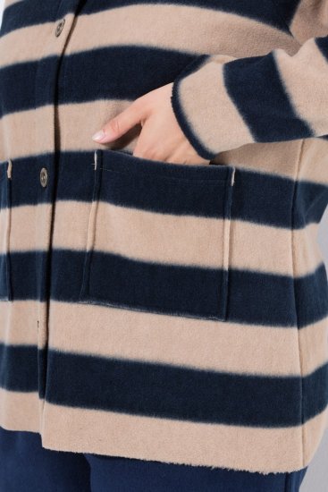 Ulla Popken 854366 Fleecejacke Hellbraun - Jacken - Damenjacken in großen Größen