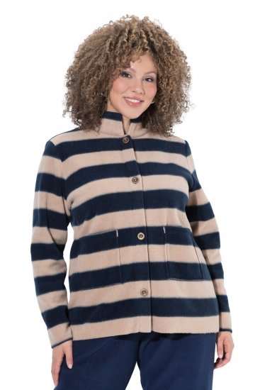 Ulla Popken 854366 Fleecejacke Hellbraun - Jacken - Damenjacken in großen Größen