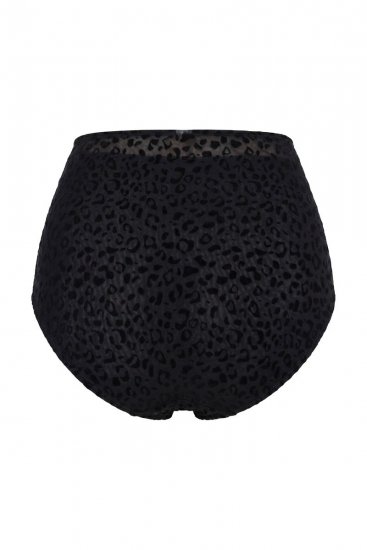 Ulla Popken 854551 Pantys mit Animal-Print Schwarz - Slips - 