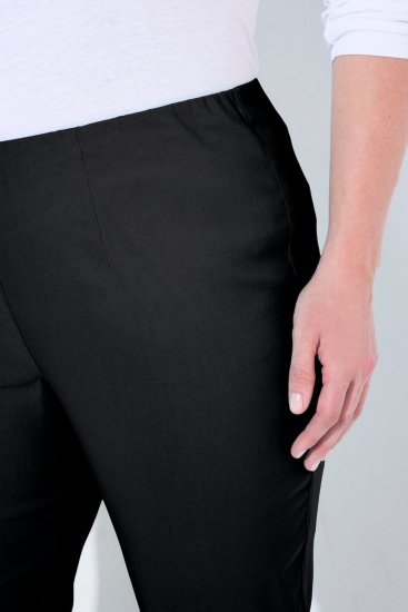 Ulla Popken 854910 Warme Stretchhose mit Gummibund Schwarz - Stoffhosen - Weite Stoffhosen für Damen in großen Größen