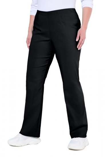 Ulla Popken 854910 Warme Stretchhose mit Gummibund Schwarz - Stoffhosen - Weite Stoffhosen für Damen in großen Größen