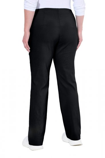 Ulla Popken 854910 Warme Stretchhose mit Gummibund Schwarz - Stoffhosen - Weite Stoffhosen für Damen in großen Größen