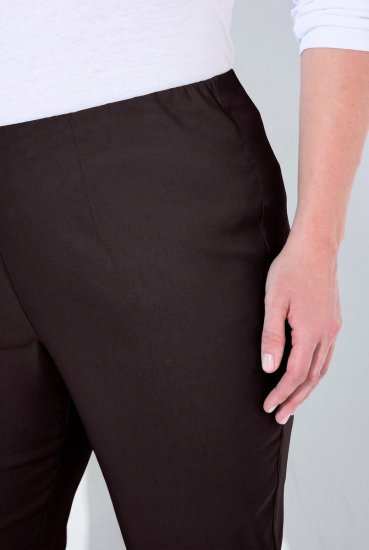 Ulla Popken 854910 Warme Stretchhose mit Gummibund Mahagonibraun - Stoffhosen - Weite Stoffhosen für Damen in großen Größen