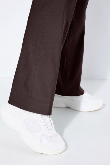Ulla Popken 854910 Warme Stretchhose mit Gummibund Mahagonibraun - Stoffhosen - Weite Stoffhosen für Damen in großen Größen