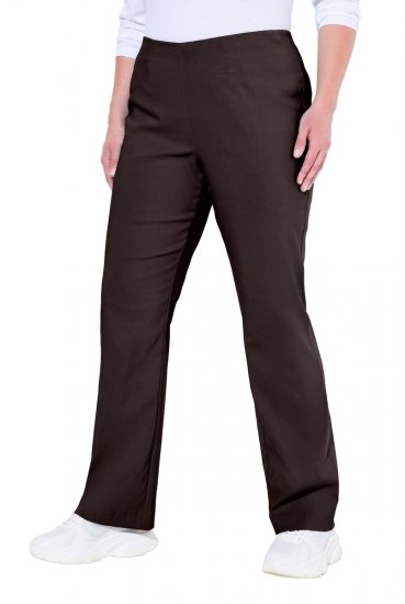 Ulla Popken 854910 Warme Stretchhose mit Gummibund Mahagonibraun - Stoffhosen - Weite Stoffhosen für Damen in großen Größen