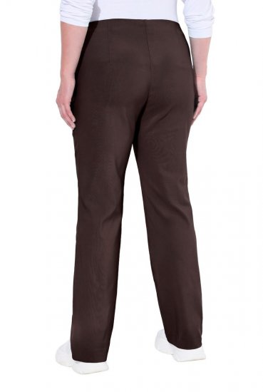 Ulla Popken 854910 Warme Stretchhose mit Gummibund Mahagonibraun - Stoffhosen - Weite Stoffhosen für Damen in großen Größen