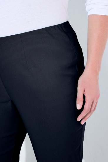 Ulla Popken 854910 Warme Stretchhose mit Gummibund Dunkelblau - Stoffhosen - Weite Stoffhosen für Damen in großen Größen