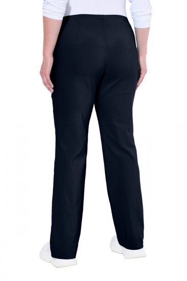 Ulla Popken 854910 Warme Stretchhose mit Gummibund Dunkelblau - Stoffhosen - Weite Stoffhosen für Damen in großen Größen