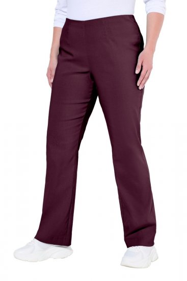 Ulla Popken 854910 Warme Stretchhose mit Gummibund Aubergine - Stoffhosen - Weite Stoffhosen für Damen in großen Größen