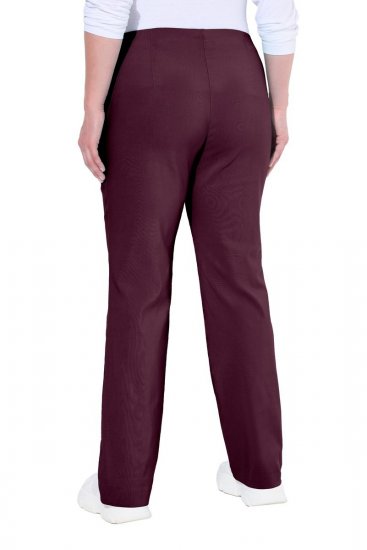 Ulla Popken 854910 Warme Stretchhose mit Gummibund Aubergine - Stoffhosen - Weite Stoffhosen für Damen in großen Größen