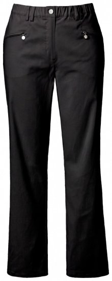 Ulla Popken 854987 Warme Stretchhose mit Komfortbund Schwarz - Stoffhosen - Weite Stoffhosen für Damen in großen Größen