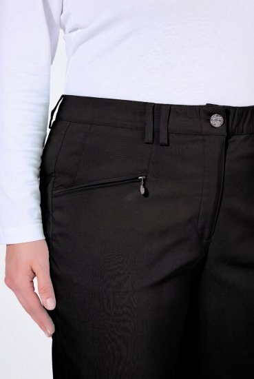 Ulla Popken 854987 Warme Stretchhose mit Komfortbund Schwarz - Stoffhosen - Weite Stoffhosen für Damen in großen Größen