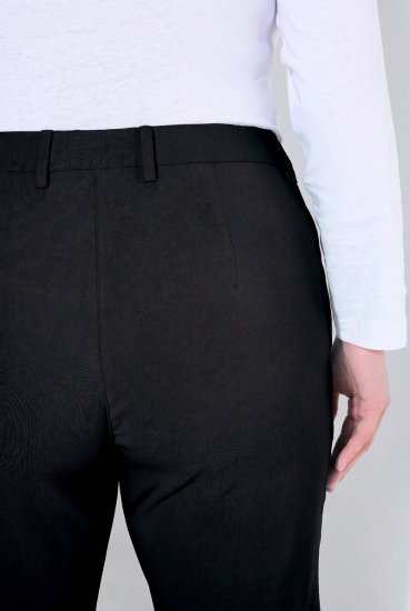 Ulla Popken 854987 Warme Stretchhose mit Komfortbund Schwarz - Stoffhosen - Weite Stoffhosen für Damen in großen Größen