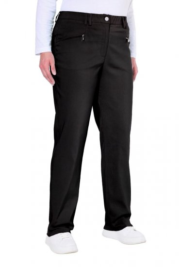 Ulla Popken 854987 Warme Stretchhose mit Komfortbund Schwarz - Stoffhosen - Weite Stoffhosen für Damen in großen Größen