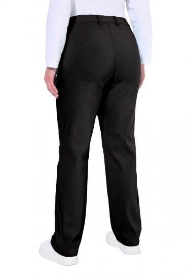 Ulla Popken 854987 Warme Stretchhose mit Komfortbund Schwarz - Stoffhosen - Weite Stoffhosen für Damen in großen Größen