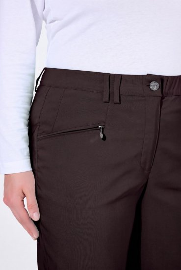 Ulla Popken 854987 Warme Stretchhose mit Komfortbund Mahagonibraun - Stoffhosen - Weite Stoffhosen für Damen in großen Größen
