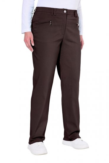 Ulla Popken 854987 Warme Stretchhose mit Komfortbund Mahagonibraun - Stoffhosen - Weite Stoffhosen für Damen in großen Größen