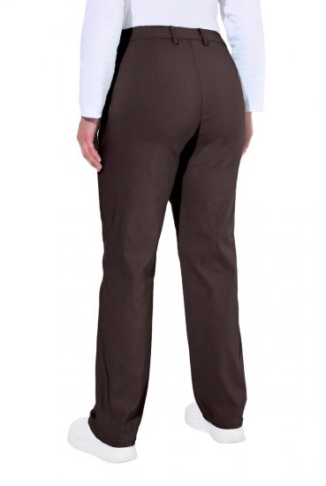 Ulla Popken 854987 Warme Stretchhose mit Komfortbund Mahagonibraun - Stoffhosen - Weite Stoffhosen für Damen in großen Größen