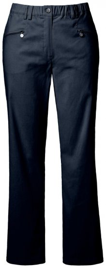 Ulla Popken 854987 Warme Stretchhose mit Komfortbund Dunkelblau - Stoffhosen - Weite Stoffhosen für Damen in großen Größen