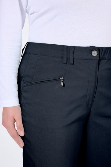 Ulla Popken 854987 Warme Stretchhose mit Komfortbund Dunkelblau - Stoffhosen - Weite Stoffhosen für Damen in großen Größen