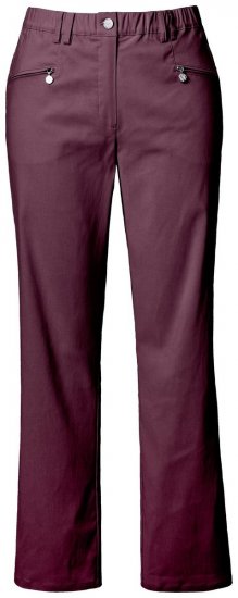 Ulla Popken 854987 Warme Stretchhose mit Komfortbund Aubergine - Stoffhosen - Weite Stoffhosen für Damen in großen Größen