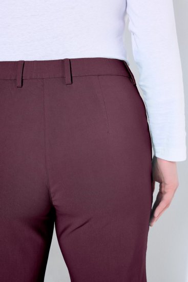 Ulla Popken 854987 Warme Stretchhose mit Komfortbund Aubergine - Stoffhosen - Weite Stoffhosen für Damen in großen Größen