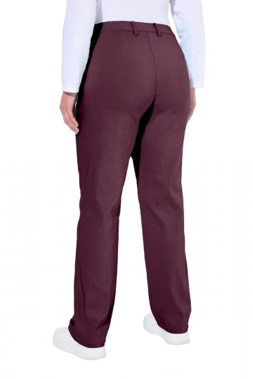 Ulla Popken 854987 Warme Stretchhose mit Komfortbund Aubergine - Stoffhosen - Weite Stoffhosen für Damen in großen Größen