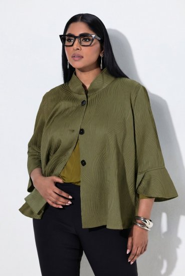 Ulla Popken 855125 Jacke Khaki - Jacken - Damenjacken in großen Größen