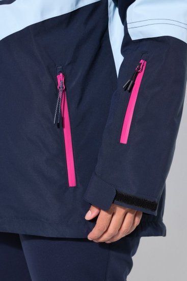Ulla Popken 855307 HYPRAR Skijacke mit abnehmbarer Kapuze Dunkelblau - Skibekleidung - 