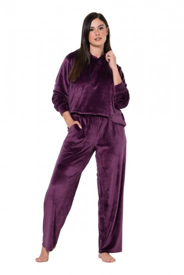 Ulla Popken 856119 Homewear-Hose Pflaume - Pyjama/Loungewear - 