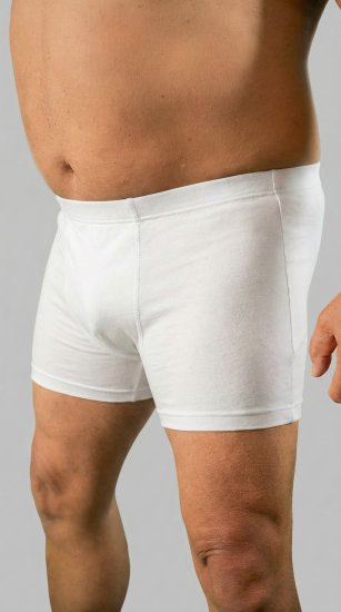 20 Nodi 978 Stretch Cotton Boxer with Internal Elastic Band White - Boxershorts - Herren Boxershorts Große Größen